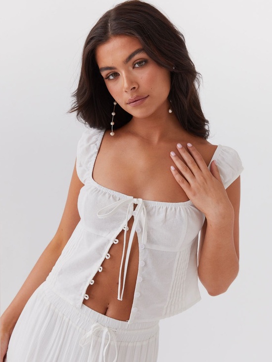 Peppermayo Tops - Peppermayo Xanthe Bustier Top in Ivory Mist Size 2 NWT